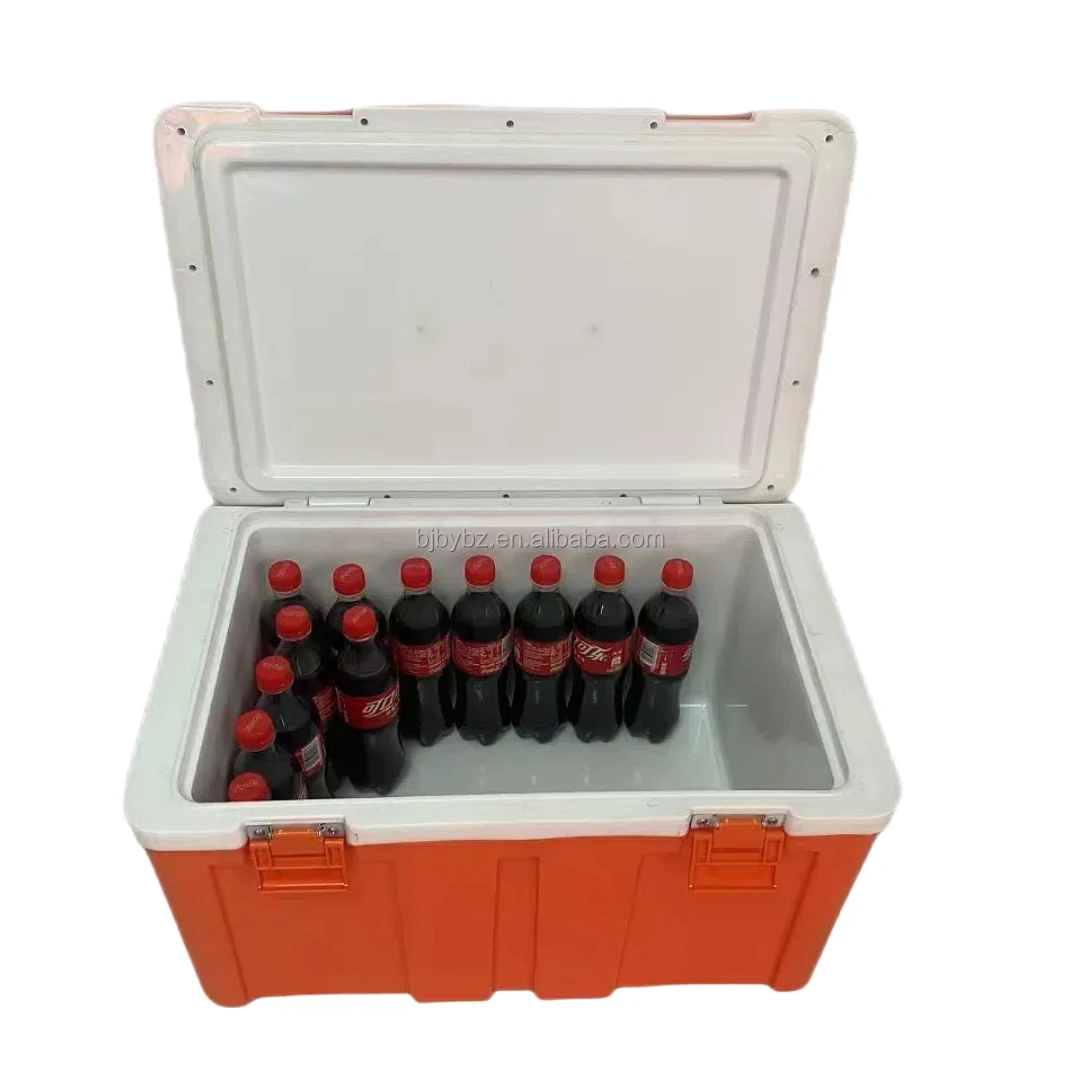 

Large Capacity Insulated Food Storage Cooler Box Foldable Chest Cooler Letter Design PE Material for Camping Fishing Cooler Box