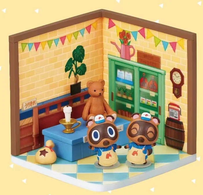 Nowa kolekcja figurek Re-Ment Animal Crossing Happy Room Blind Box, mini figurki, ozdoby na biurko, prezenty urodzinowe dla dzieci, zabawki