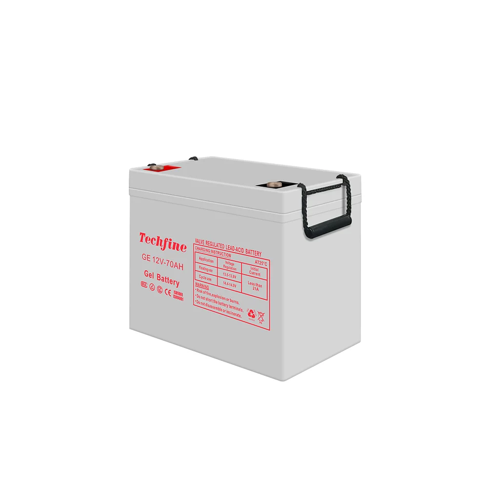 Techfine Factory Price Rechargeable VRLA Solar AGM Energy Storage Gel Battery for Home Solar Panel