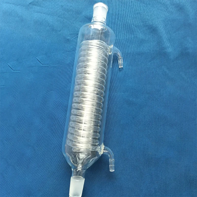 Rotary evaporator accessories glass snake condenser four-way bottle feeding piston collection bottle
