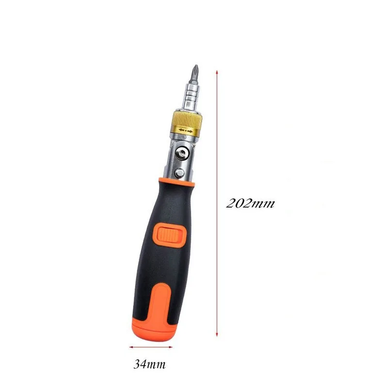 10 In 1 Portable Ratchet Screwdriver Hidden Screwdriver Head Multi Angle Corner Capable Multifunctional Screwdriver Set