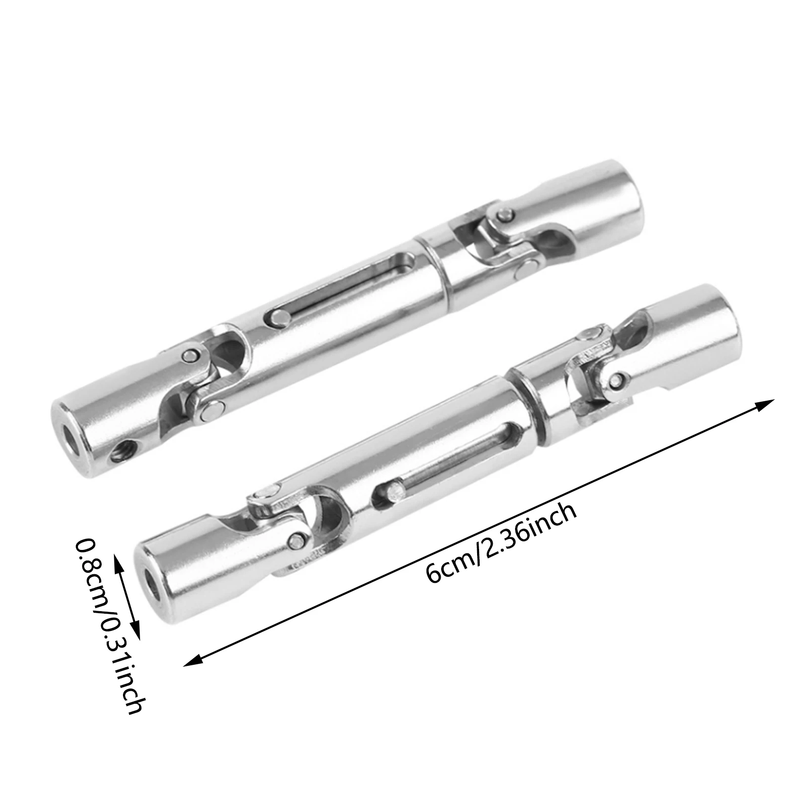 New 2Pcs Metal Drive Shaft for WPL 1/16 Scale RC Military Truck Drive Shaft RC Truck Drive Shaft RC Drive Shaft Toys Parts