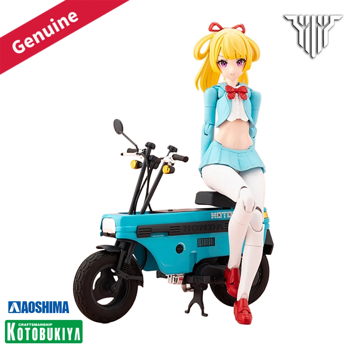 

Оригинальные комплекты моделей Kotobukiya Aoshima Megami Device Buster Doll Knight Alice с Honda Motocompo 1/1 H = 150 мм в сборе