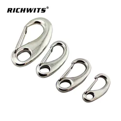 Hot Selling Boat Marine 304/316 Stainless Steel Egg Shape Spring Snap Hook Clip Quick Link Carabiner