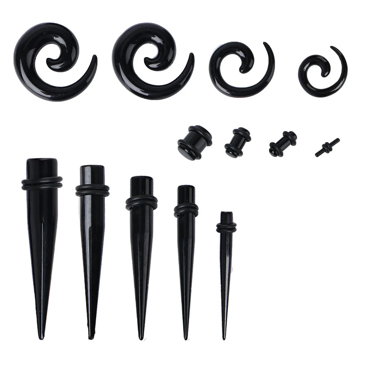 

54Pcs Ear Expansion Tools Set Fashionable Auricle Kit Safe Non-Irritant Ear Piercing Jewelry for Parties Weddings Banquets Gift