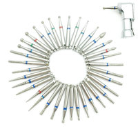 10pcs/box Dental Low Speed Diamond Burs For RA 2.35mm Shank Handpiece Diamond Burs Drill Polisher