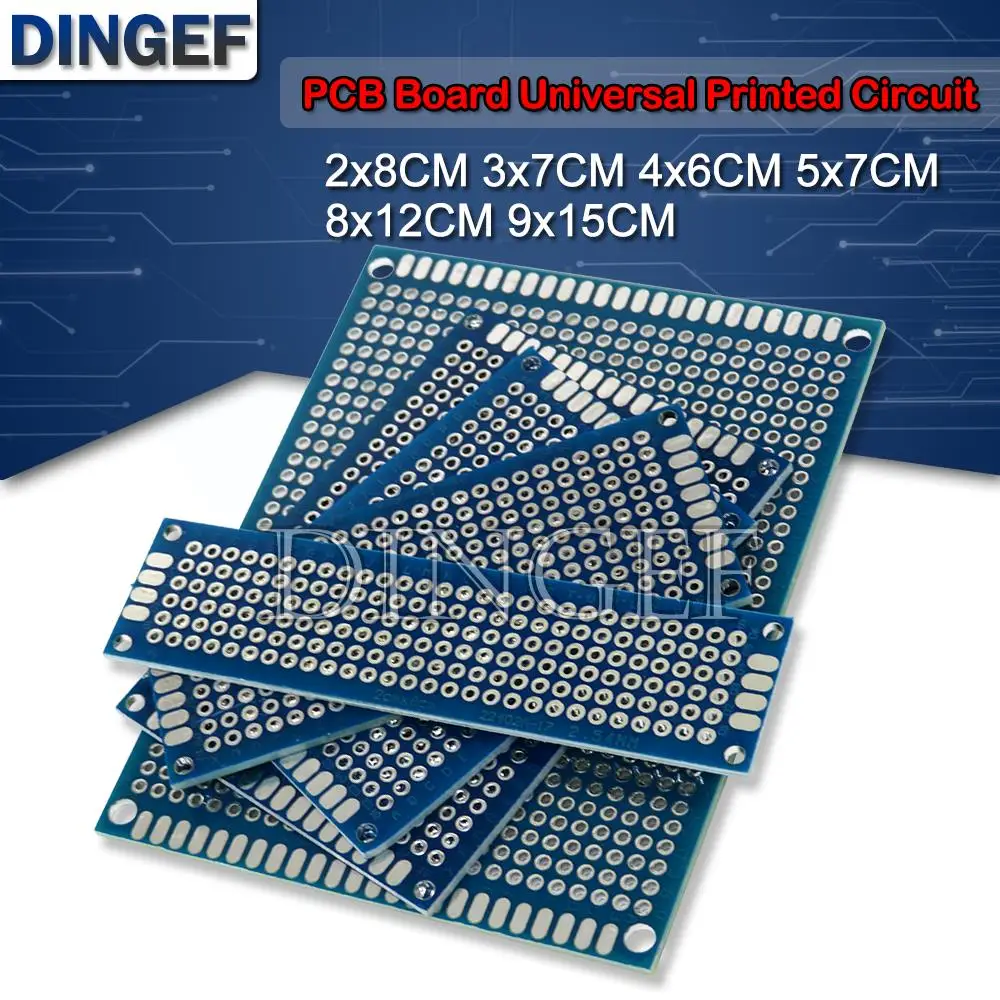 1PCS 7x9 6x8 5x7 4x6 3x7 2x8cm Doppel Seite Prototyp Diy Universal Gedruckt Schaltung PCB Board