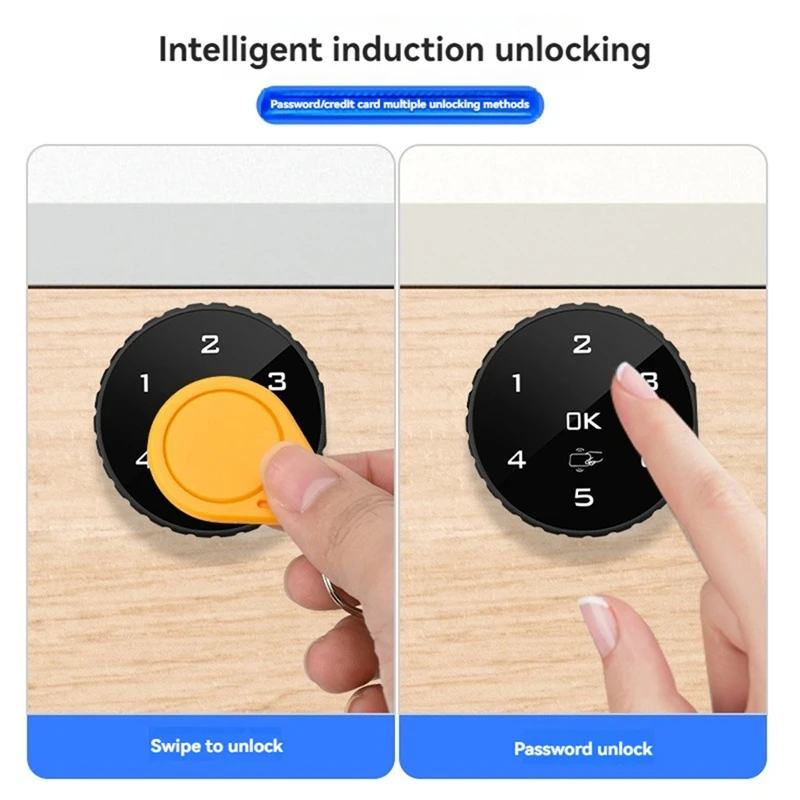 Smart Touch  Password Code Lock Drawer School Lockers Furniture Privacy Lock  Cabinet Drawer Lock Built-In Lithium Battery
