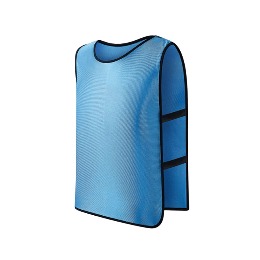 Light Blue Kids Sports Vest Pinnies Top Ergonomic Design Sweat Absorbing Durable Wearing Kids Jersy Jersy