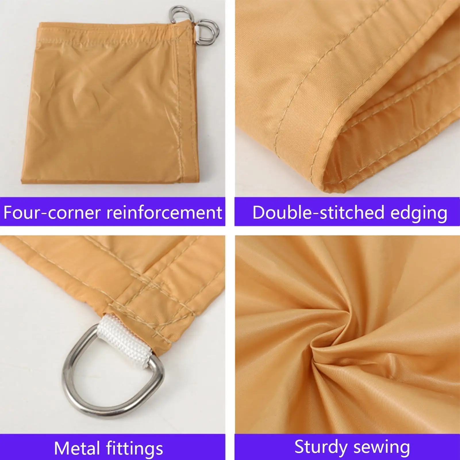 Shade Cloth Blocking Portable Waterproof Protection With Ropes Sun Shades Outdoor Patio For Garden Patio Outside Beach Seaside