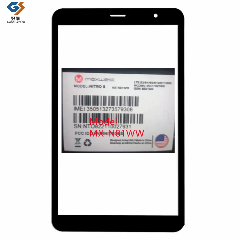 8 Inch New For Maxwest Nitro 8 Tablet Capacitive Touch Screen Digitizer Sensor External Glass Panel MX-N81WW