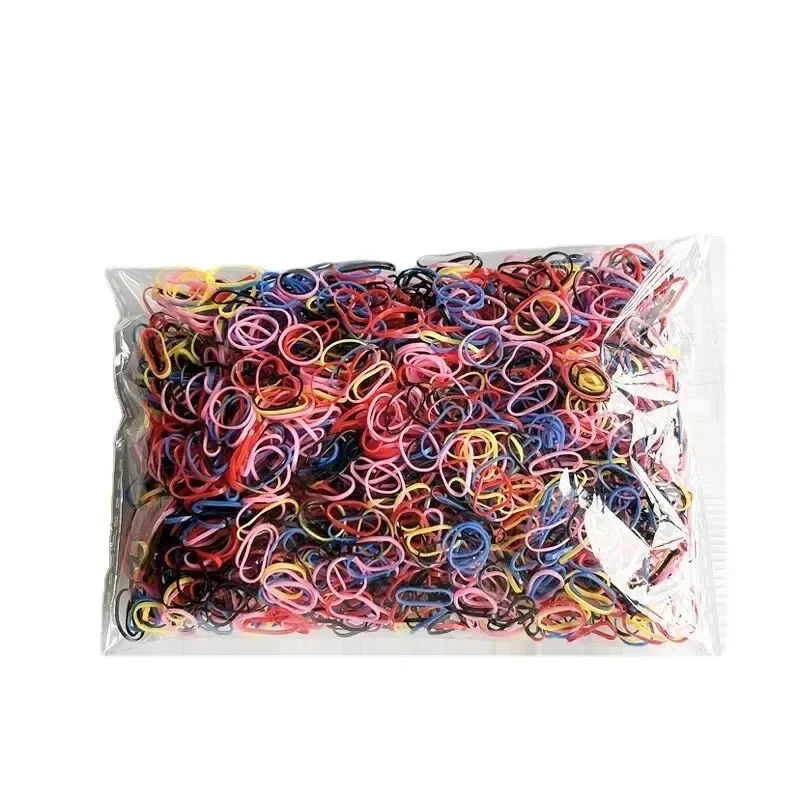 1500 Stück Bunte Einweg-Haargummis für Mädchen, Kinder-Pferdeschwanzhalter, Haaraccessoires für Kinder, Elastische Haarbänder – Detail 2