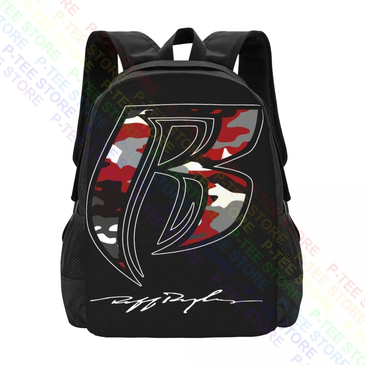 Dmx Ruff Ryders Red Camo Vintage Rap Raging Bulls ToroBackpack Large Capacity Backpack Sports Bag