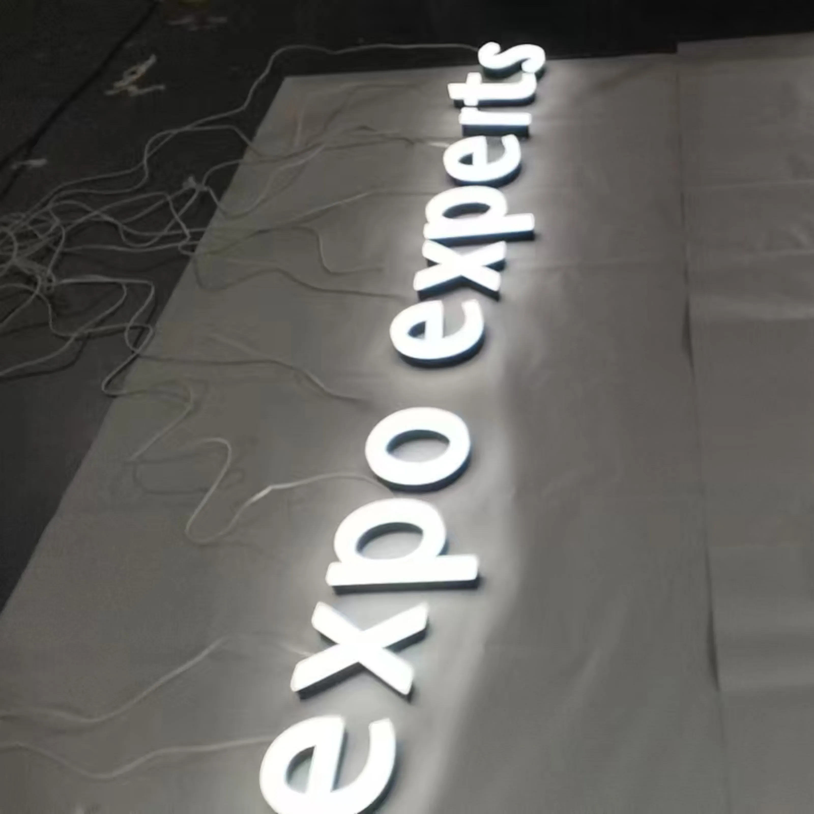 Outdoor Rimless Acrylic Led Channel Letter LED Face Illuminated Big Advertising Shop Sign Custom Exterior Company Signage