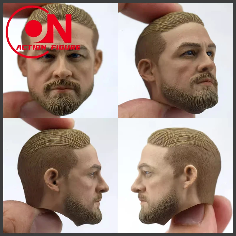 In Stock 1/6 Scale Charlie Hunnam Head Sculpt PVC Male Head Carving Model Fit 12 inch Soldier Action Figure Body