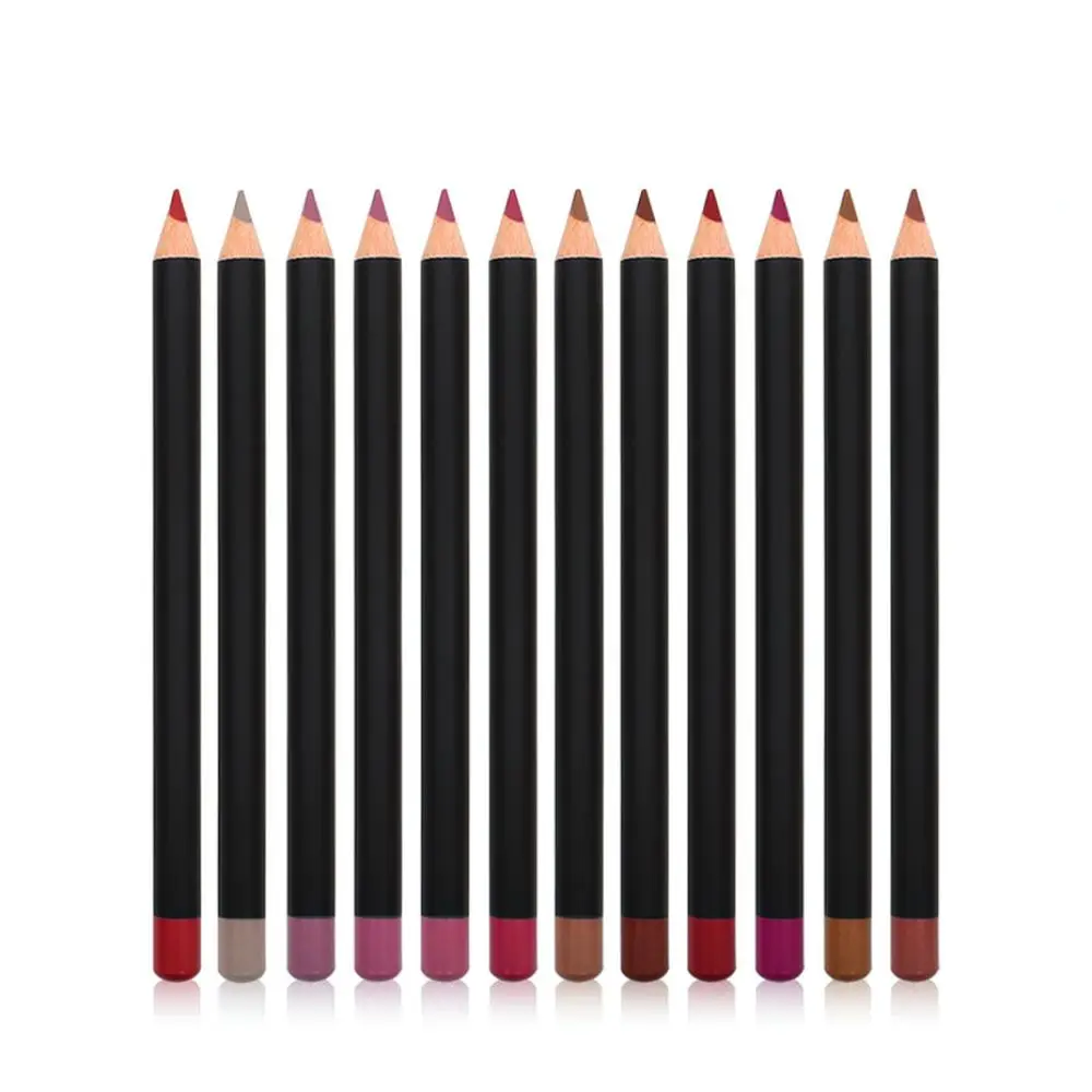 Professional Matte Lip Liner Pencil Set Waterproof Long Lasting Lip Makeup Contour Define Tool Smooth Velvet Finish Kit