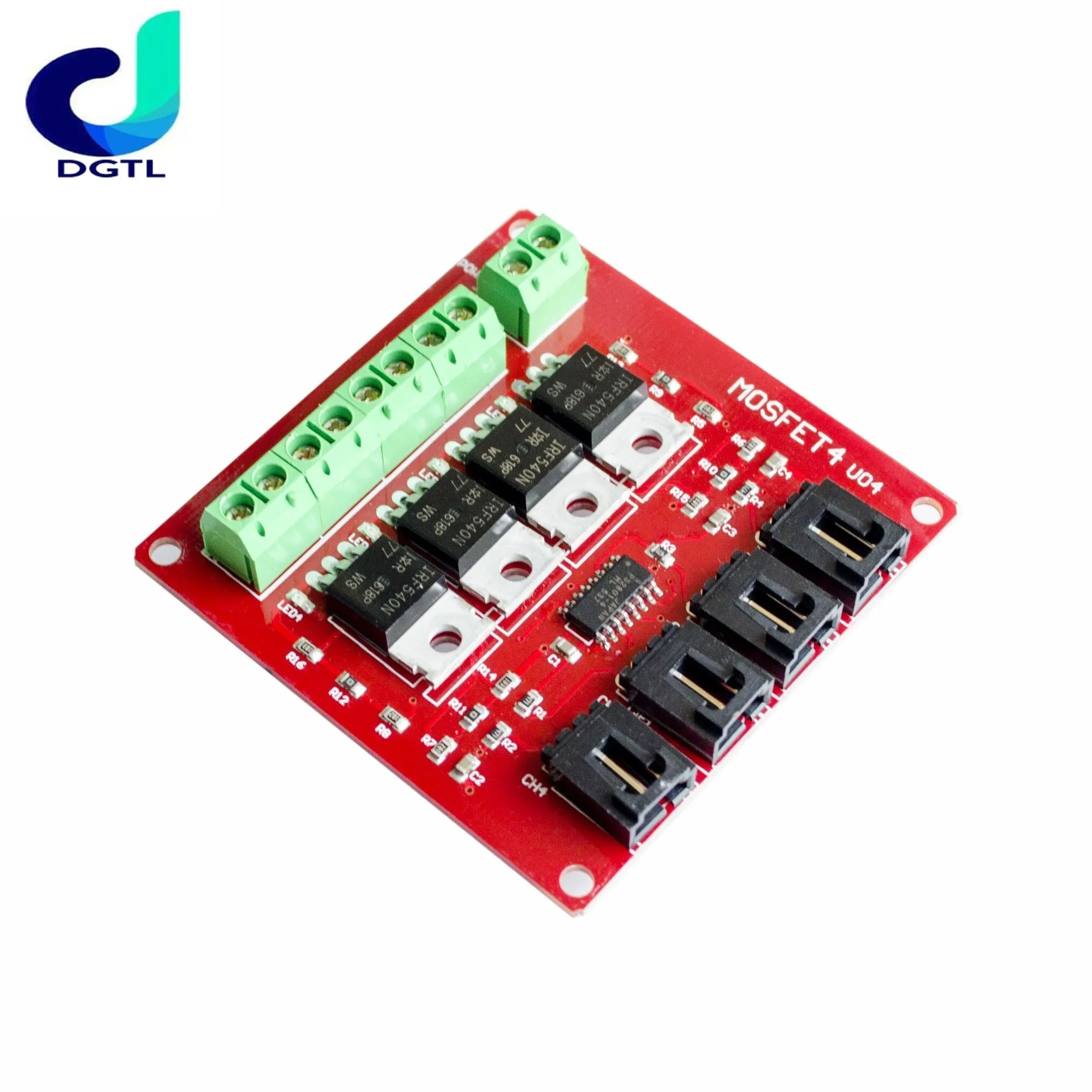 

Four Channel 4 Route MOSFET Button IRF540 V4.0+ MOSFET Switch Module For Arduino