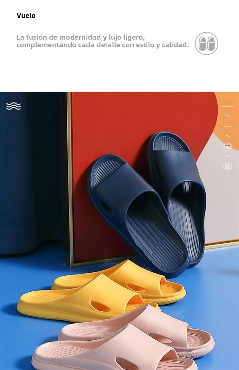 Sandalias de suela suave antideslizantes para interiores y exteriores, zapatillas de verano para parejas, para el hogar, baño...