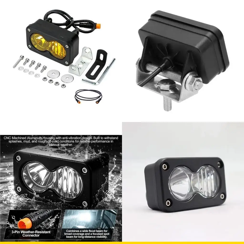 SZCH 6000-6500K Bright 20W Motorcycle Headlight With Double TIR Optics Suitable For Ridstar Commuters Bikes Off Roading Riding