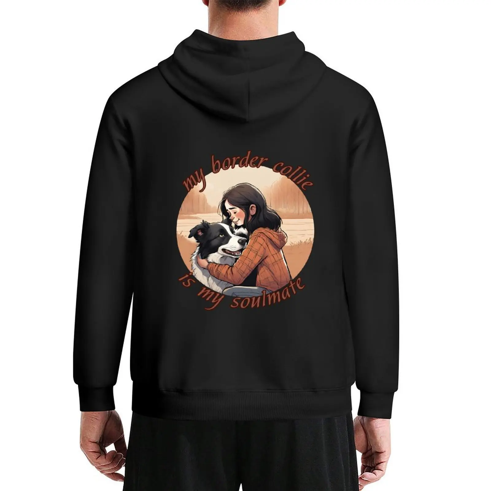 

Border Collie Dog and girl Border collie is my soulmate Hoodie korean autumn clothes blouse new hoodies and sweatshirts