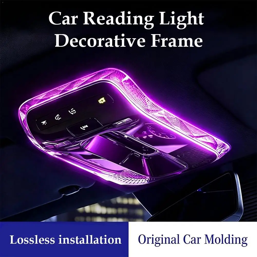 Crystal Reading Light Frame Decorative Sticker For Mercedes C Class W206 GLC X254 E Class W214 Interior Accessory Cover