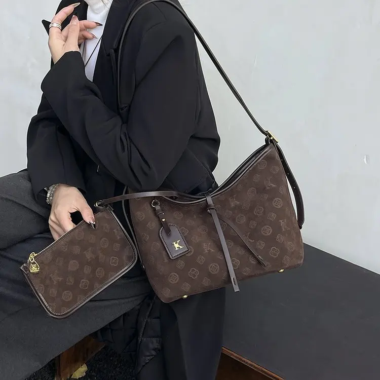 

Luxury Tote Messenger Purse Shopper Solid Color Commuter Elegant Leather Diaper Bag For Women Large Capacity Tote