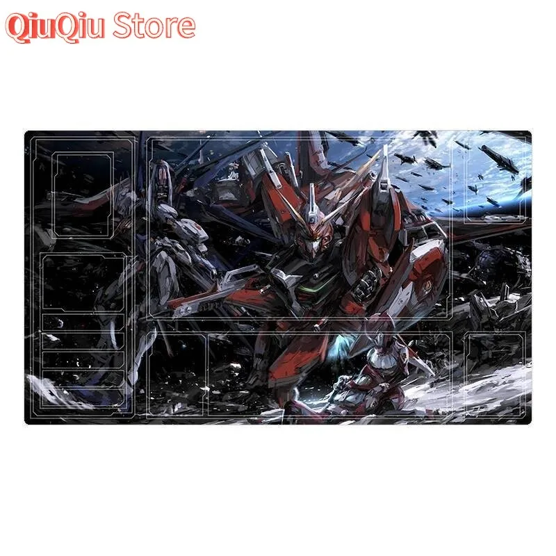 600*350*2mm 반다이 애니메이션 건담 시리즈 게임 GCG DIY 카드 플레이매트 스트라이크 프리덤 캐스터리아 유니콘 컬렉션 장난감