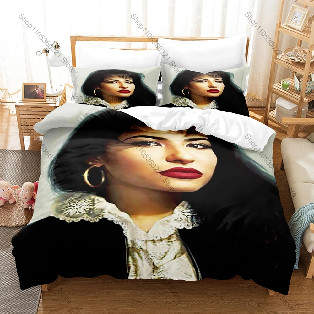 Personality Selena Quintanilla Music Icon Theme Bedding Set New Breathable Duvet Cover Bed Set For Fans Collection For Music Fan