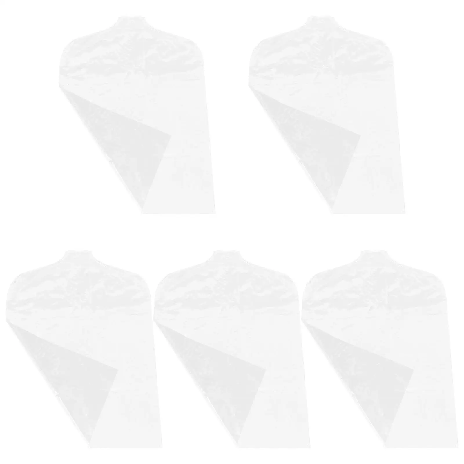 

5 Pcs Clothes Dust Covers Clear Plastic Garment Bags 50x70cm Hanging Wardrobe Protector PVC Material Reusable Storage
