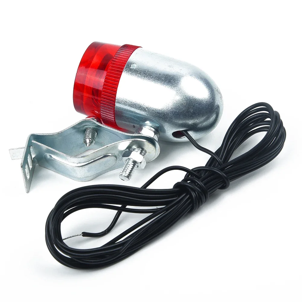 Retro Bike Taillight Safety Cycling Dynamo Bulb Indicator Lamp Light Spiral shape 12V Bicycle Cable clip.Bracket