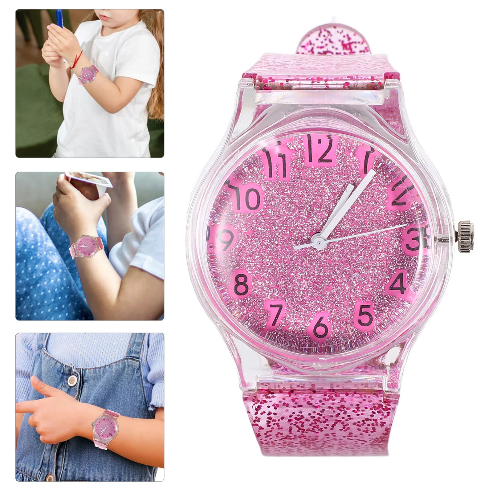 

Kids Watch Colorful Shining Quartz Wristwatch Adjustable Strap For Children Birthday Gift Christmas Present Fashion Wrist