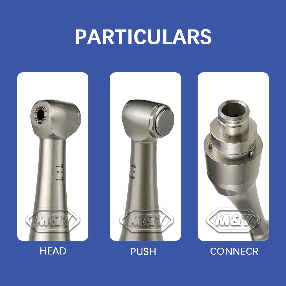 Stainless steel Dental Electric Micromotor 16:1 1:1 Reduction Contra Angle Handpiece Head For Endodontic Treatment Endo Motor