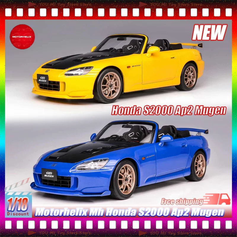 

1:18 Motorhelix Mh Honda S2000 Ap2 Mugen Alloy Diecasting Car Model Collectible Desktop Decoration Car Enthusiasts Hobbyists Toy