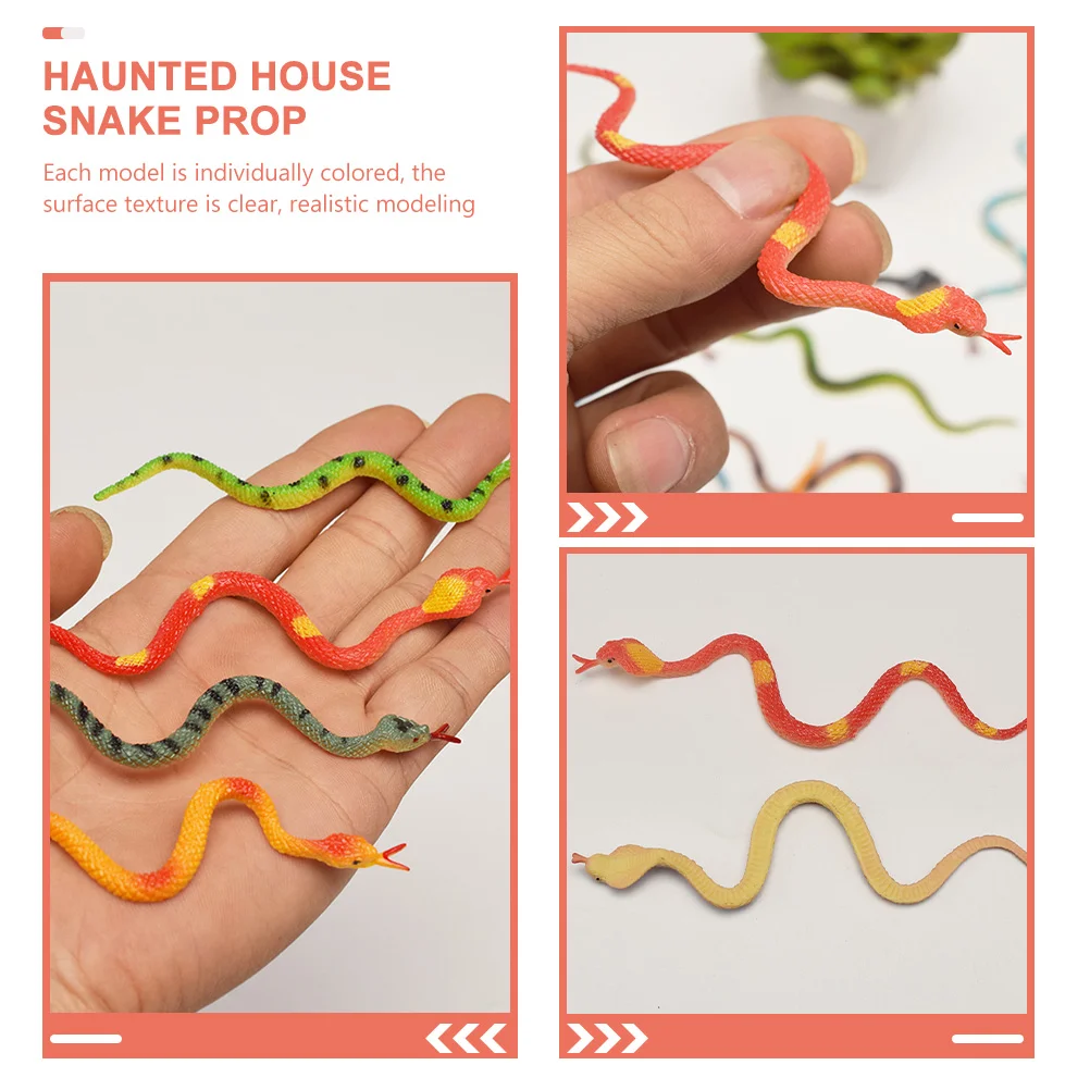 Educational Portable Simulation Snake Model Kids Prank Toy Haunted House Snake Prop for Halloween Party Education Decorate