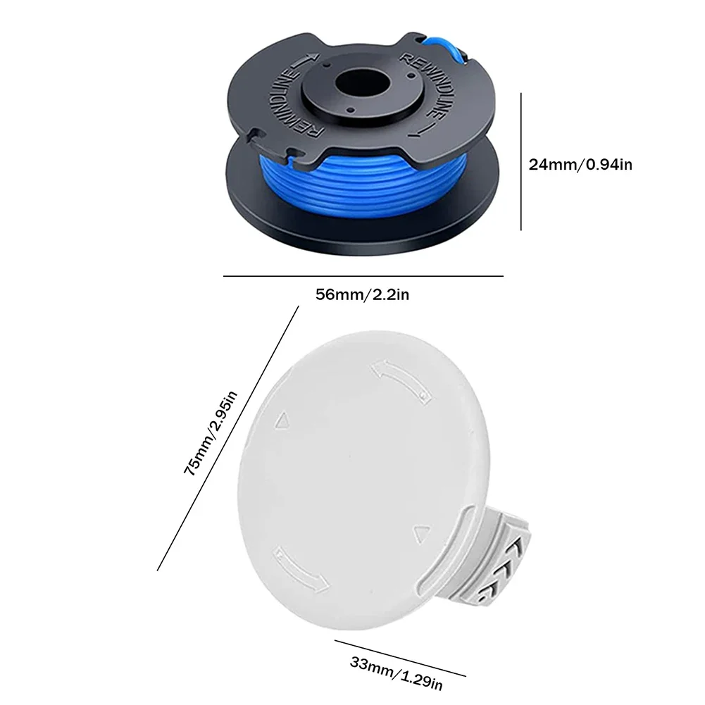 For Ryobi One+ Spool & Line For Ryobi AC14RL3A/AC14HCA For Cordless Grass Trimmer Blade Cutter Lawn Trimmer String Trimmer Spool
