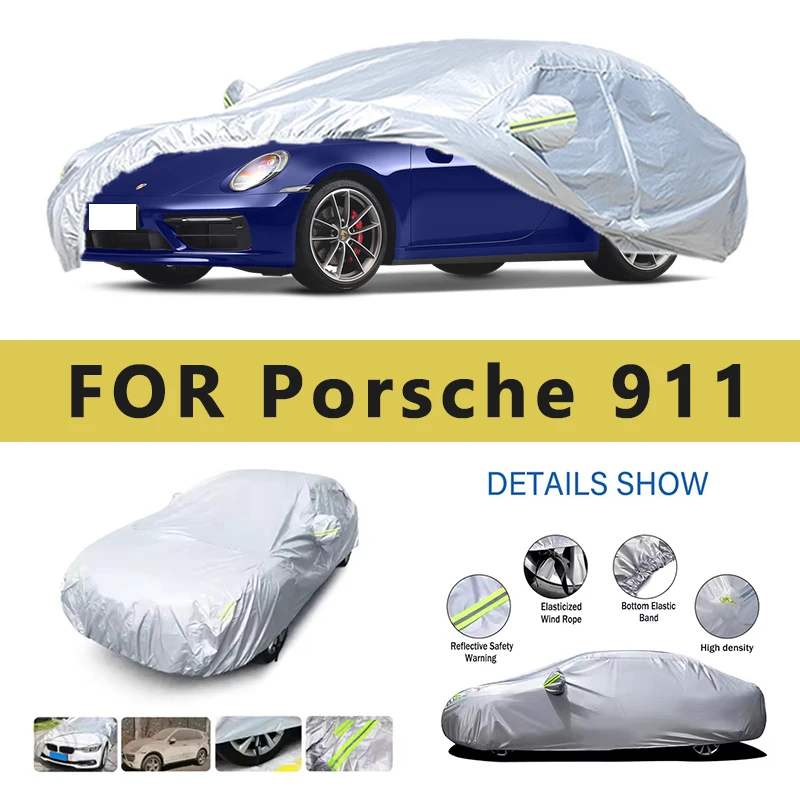 

For Porsche 911 Car Cover Outdoor Protection Covers Snow Sunshade Waterproof Dustproof Exterior UV Car Accessories