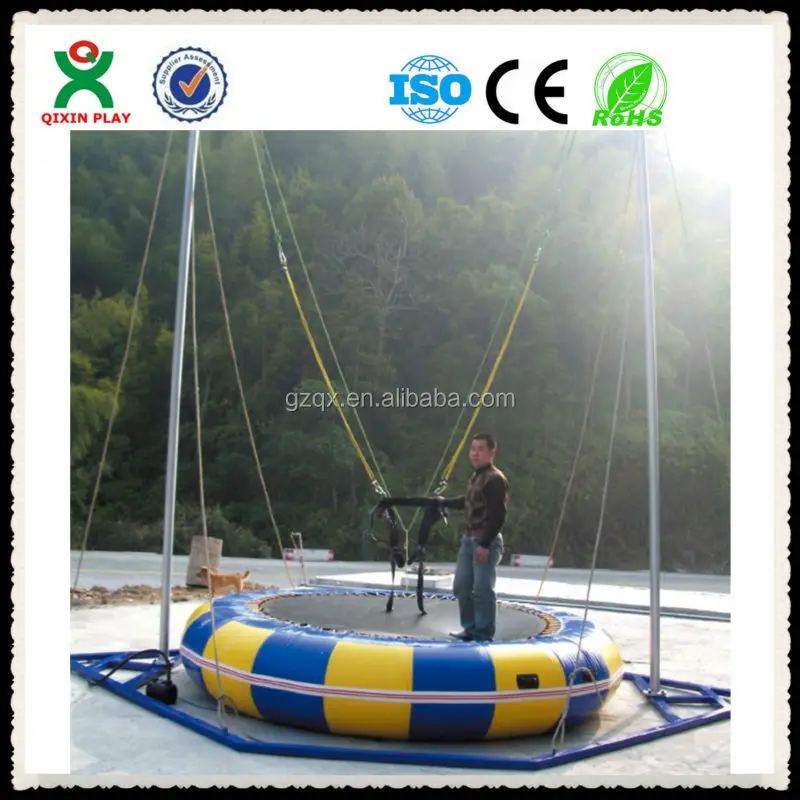 Round single inflatable bungee trampoline bungee jumping inflatable trampoline