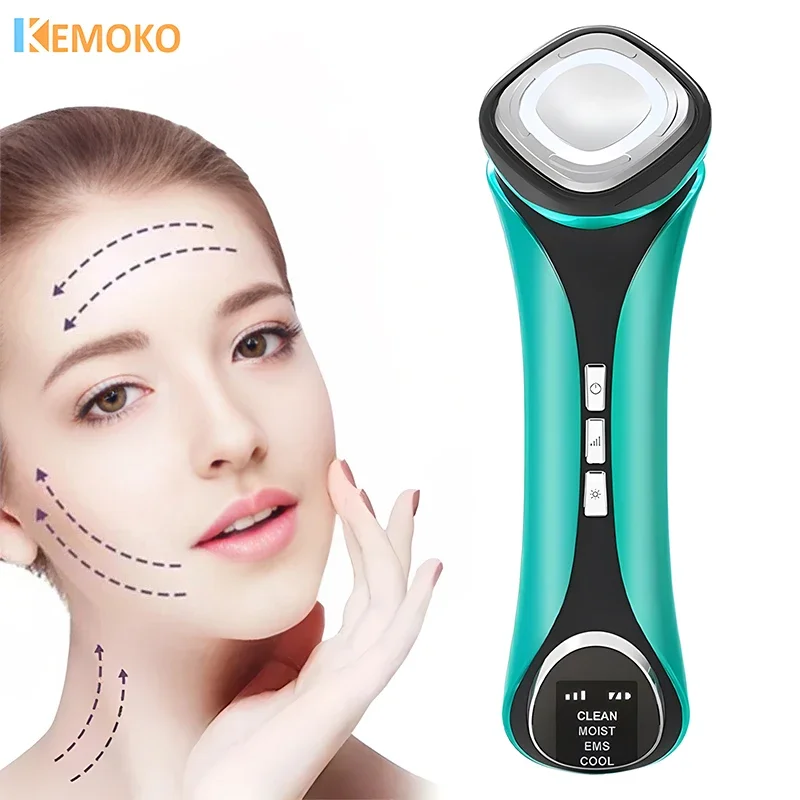 

Facial Heating Cooling Massager Hot&Cold Treatment EMS Skin Lifting LED Photon Calm Skin Shrink Pores Remove Edema Ice Cooler