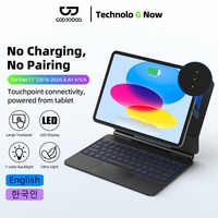 Smart Pogo Pin Keyboard case for iPad Air 11 2025 M3 for iPad Air 6 11 2024 Pro 11 2018-2024 Air 4 Air 5 10.9 Trackpad Keyboard
