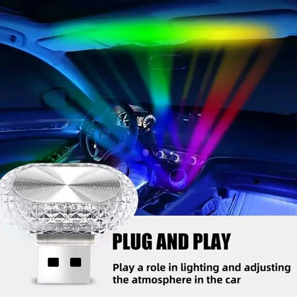 

Car USB Environment Light Car Styling Decorative Ambient Light Portable Atmosphere Lamps Auto Interior Accessory Computer Light