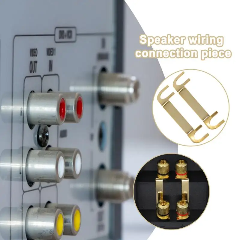 Speaker Wiring Connector 2Pcs Copper Terminal Connectors Binding Posts Speaker Wiring Lug Terminal Connector Speaker Junction