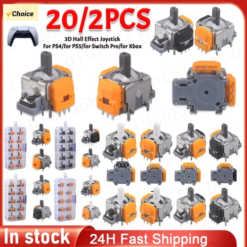 Imagen 1 del producto Módulo de Joystick de efecto Hall 3D, 10-2 piezas, piezas de reparación para XBox/Switch/PS4/PS5, controlador de módulo de Joystick sin Thumbsticks de deriva