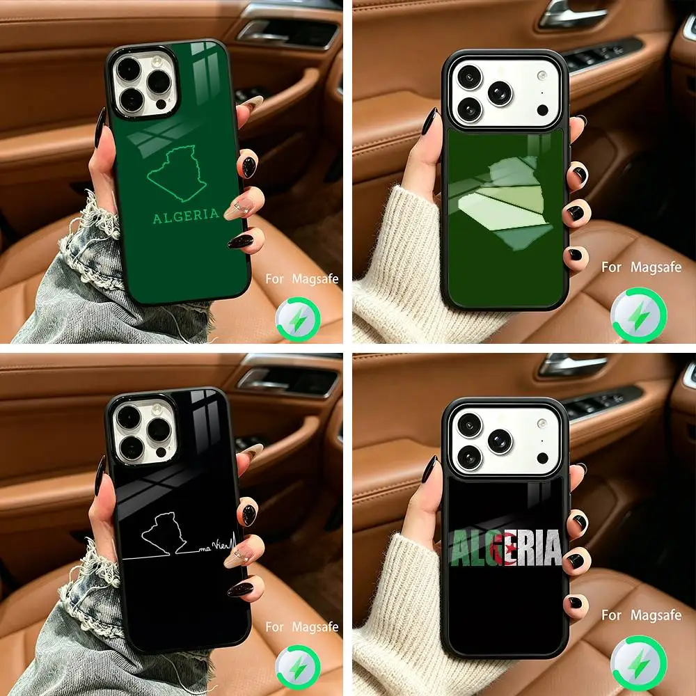 

Flag of Algeria Wireless charging phone case compatible with iPhone 17/16/15/14/13/12/11