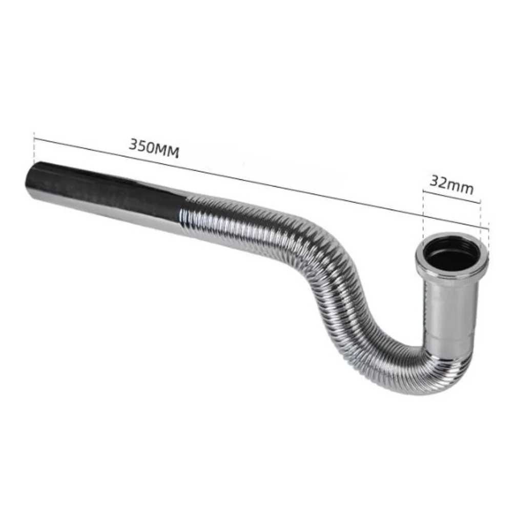 Backflow Stainless Steel Drain Pipe for Washbasins Horizontal Drain Orientation Isolation Performance Reliable