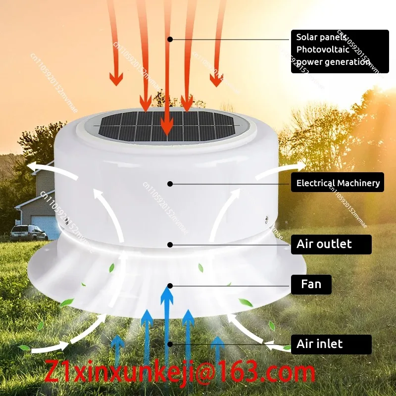 RV Solar Roof Vent Fan Mushroom Type Exhaust Fan Ventilator for Camper Van Motorhome Yacht Ventilation System