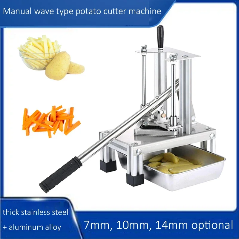 Hand Pressed Potato Cut Strips Machine With 3 Size Molds French Fries Cutter Machine Potato Strips Cutter