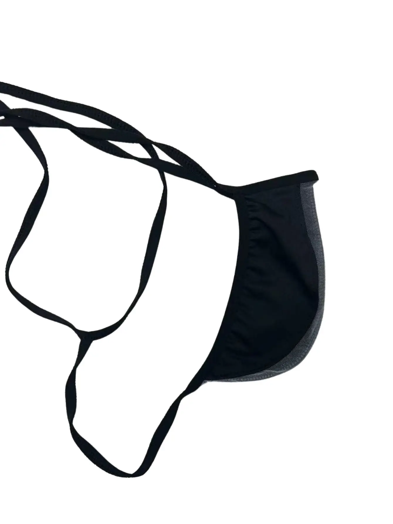 قطعة واحدة من ملابس داخلية رفيعة شبه شفافة مقسمة شبكية جديدة للرجال، أشرطة ملابس داخلية قابلة للتعديل، مقاس واحد يناسب الجميع: مقاس أمريكي: S-XXXL