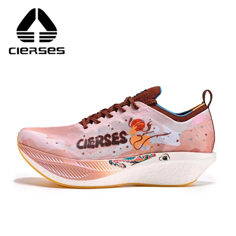 CIERSES Carbon fiber plate Marathon Running Racing Shoes  Men Professional Stable Support Shock-relief Rebbound Competition shoe