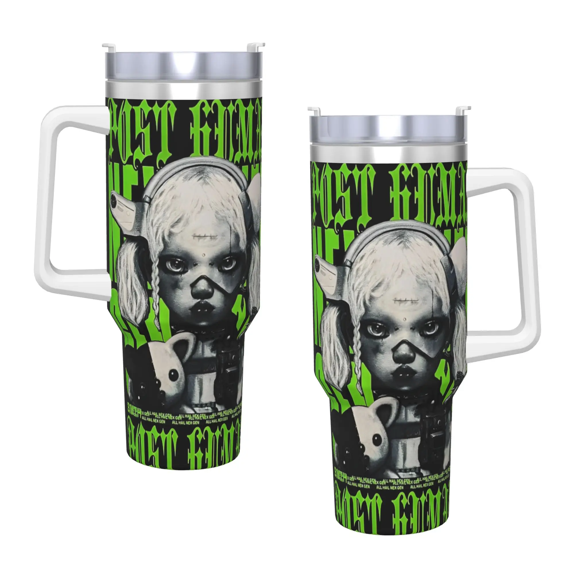 Stainless Steel Tumbler Brings Me The Horizons Metal Music Goth Car Mugs With Straws Camping Cold Water Bottle Large Thermal Mug