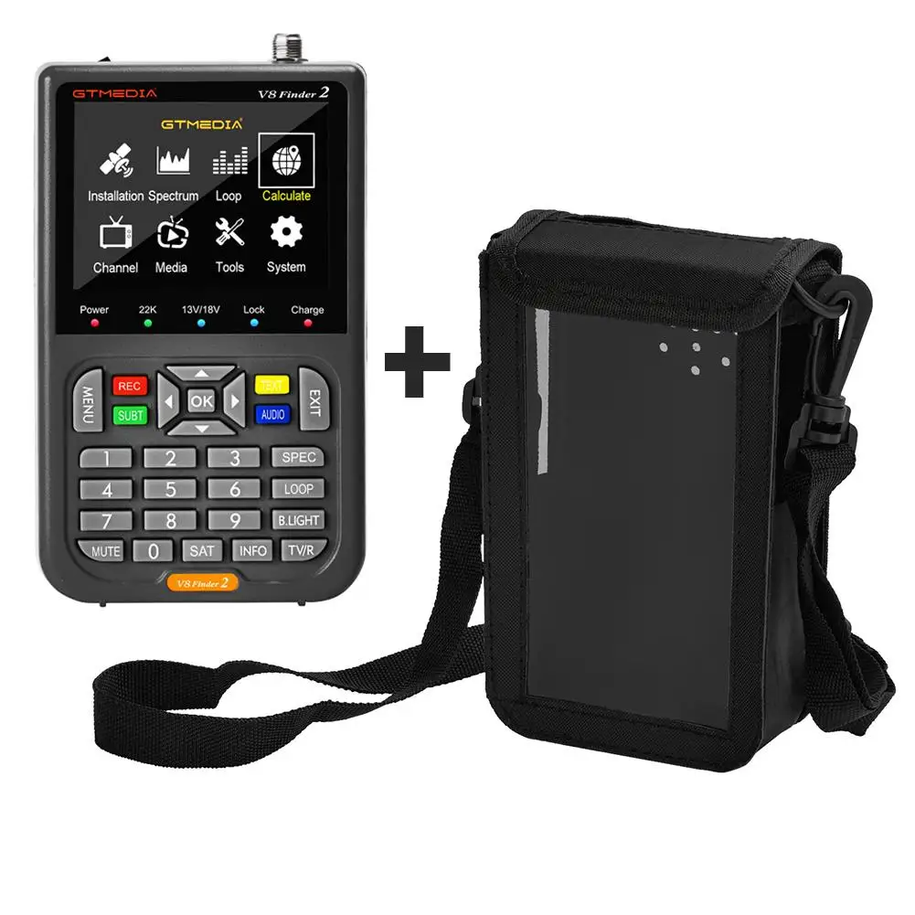 New V8 Finder2 Satellite Finder Signal Meter 4000mAh Battery HD 1080P 3.5" LCD For DVB-S2X MPEG-2/4 H.264 8 Bit Receiver
